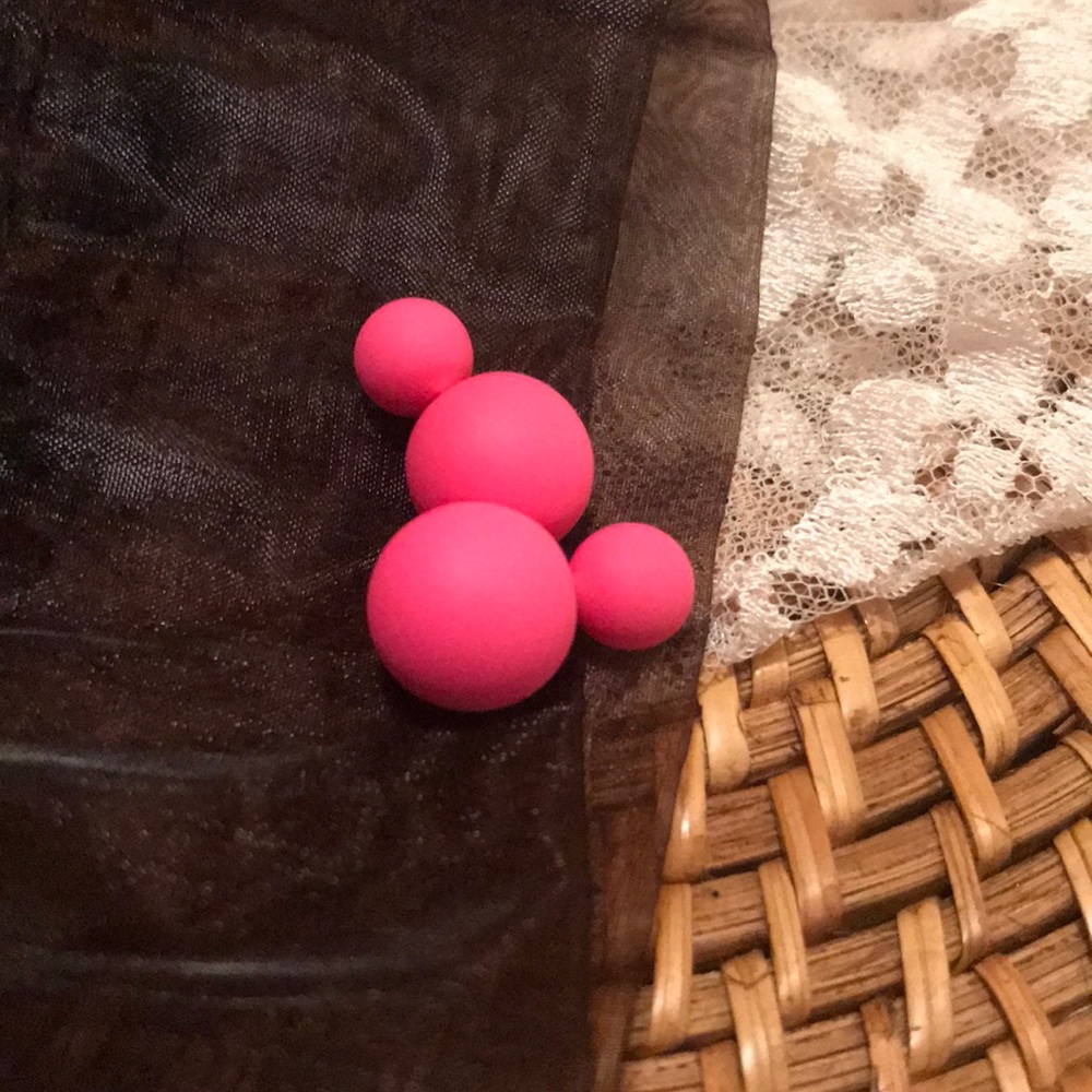 Hot Pink Double-sided Earrings